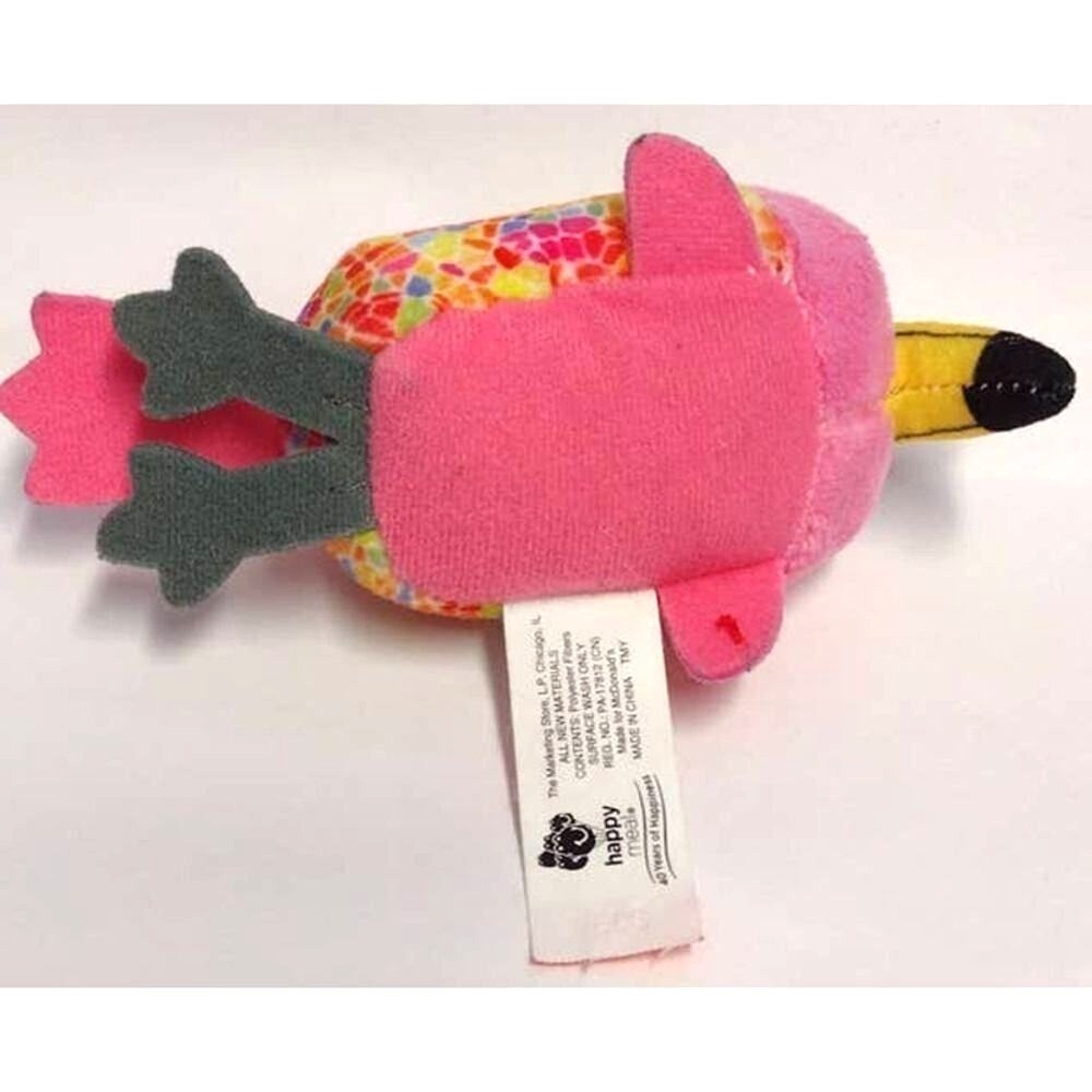 Ty Gilda Flamingo Toucan Teenie Ty Bird Plush 3" Pink McDonalds Happy Meal Toy - Picture 5 of 5